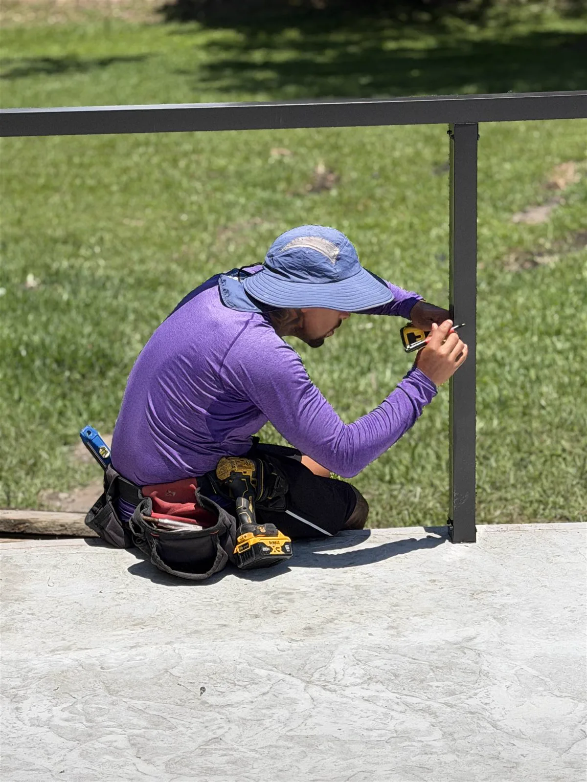 GCM crew measuring a project