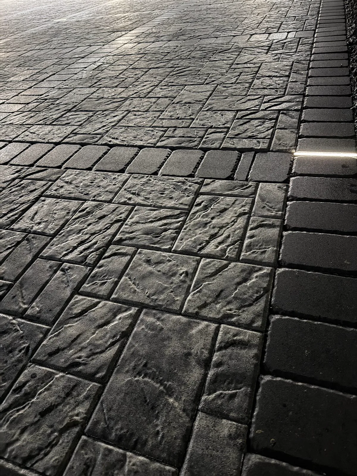 Architectural stamped concrete detail